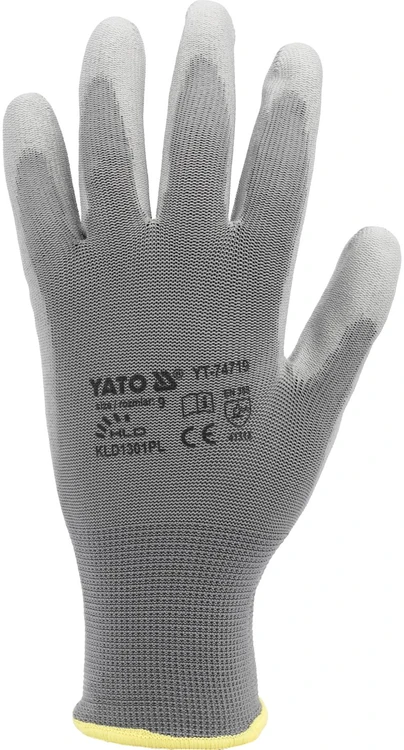 YATO NAILONINĖS PIRŠTINĖS PILKOS 10 7472