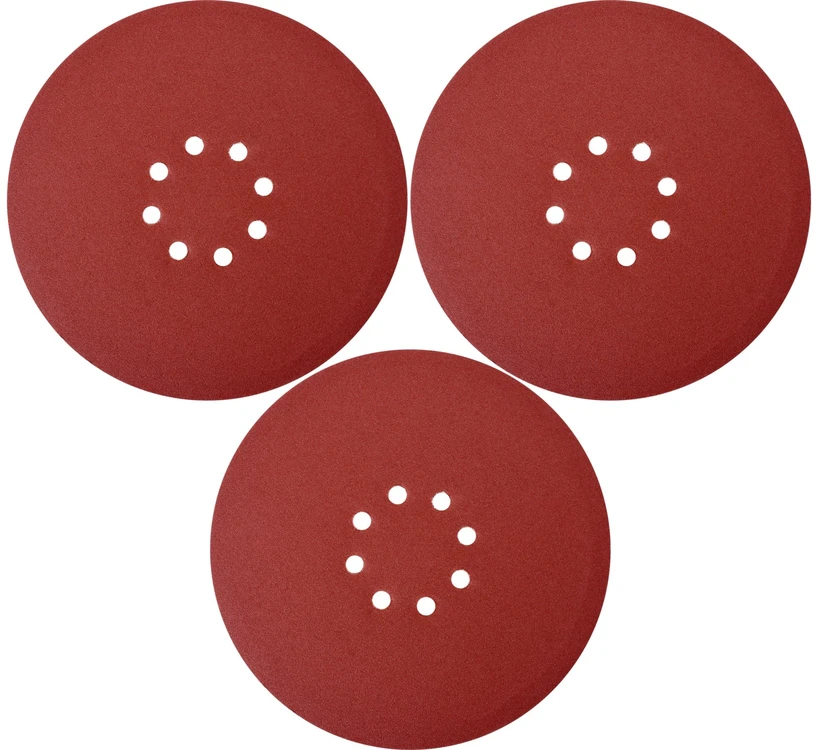 Yato Toya Sa Poland Šlifavimo popierius (velcro) apvalus | su skylėm | 225 mm / P150 | 3 vnt. (YT-83475)