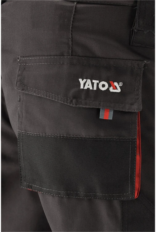 Kelnės Yato YT-80149; L/XL; juodos/raudonos