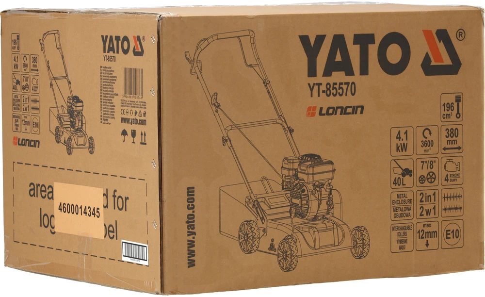 Yato BENZININĖ SCARFATER/AERATOR 2IN1 38CM TALPA 196CM3