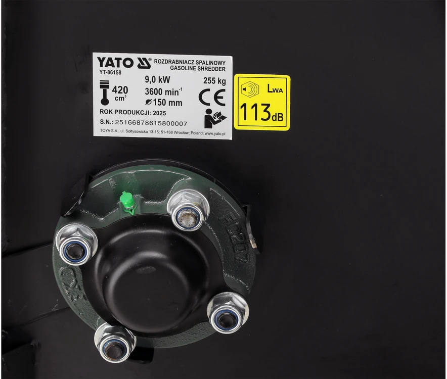 Yato BENZINO ŠAKŲ Smulkintuvas 150MM