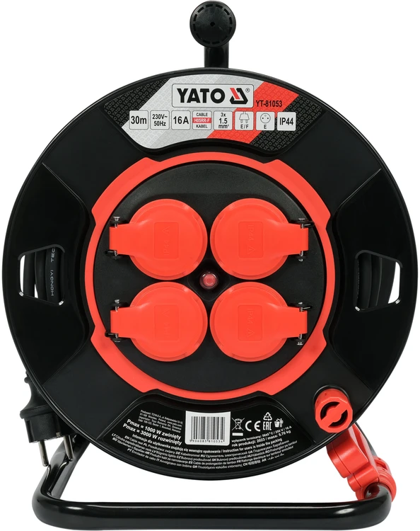 Ilgiklis vyniojamas ant ritės Yato YT-81053; 30 m; 3x1,5 mm²