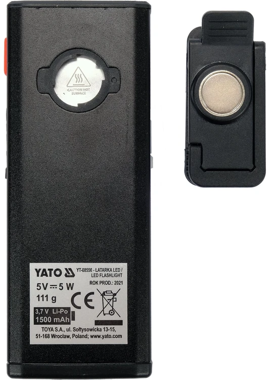 YATO DARBO ŠVIESA 500LM, LI-PO 3.7V 1500M