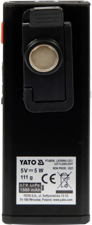 YATO DARBO ŠVIESA 500LM, LI-PO 3.7V 1500M