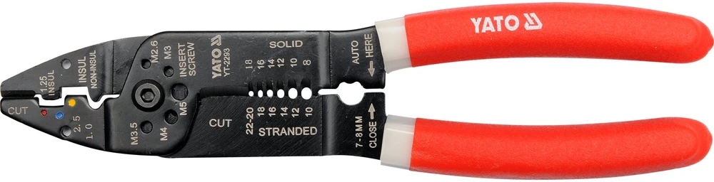 YATO Laidų nužievinimo replės 215mm 0,64-2,6mm 2293