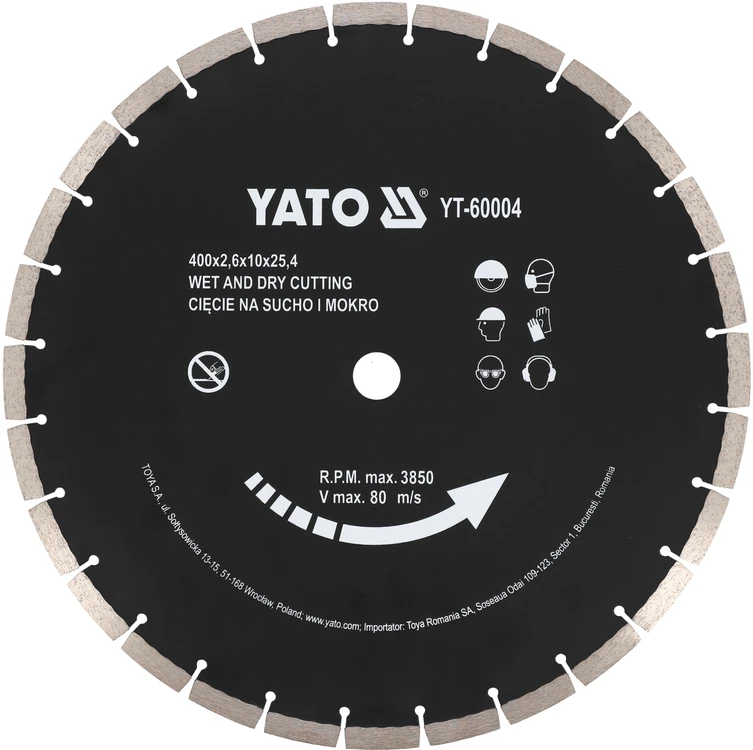 YATO DEIMANTINIS DISKAS BETONUI 400x25,4mm
