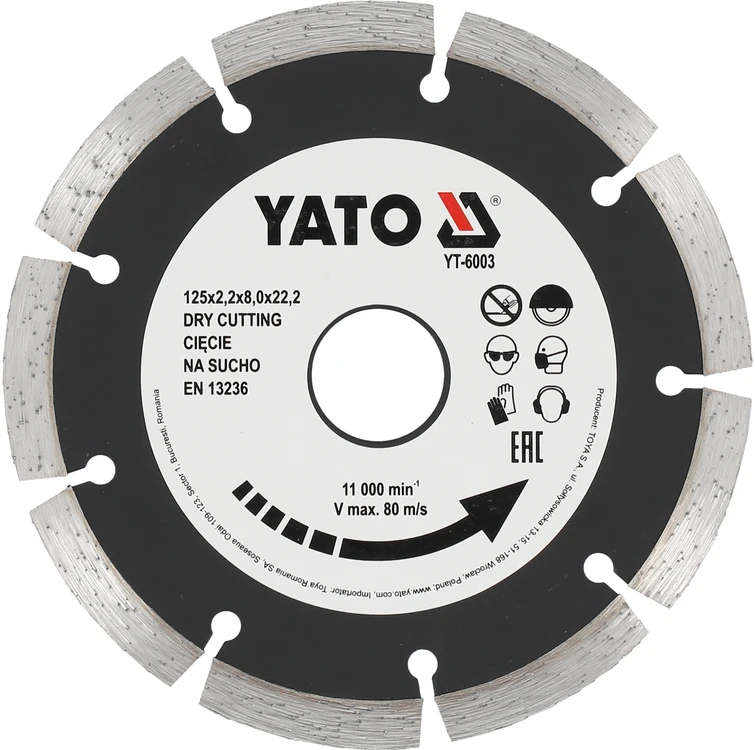 YATO TARCZA DIAMENTOWA SEGMENTOWA 125 x 22,2mm 6003
