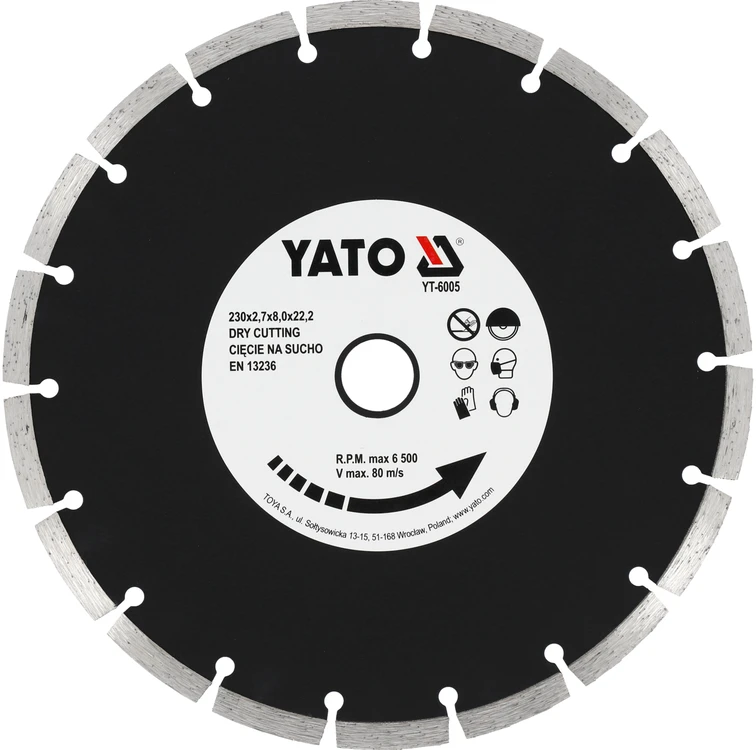 Yato Toya Sa Poland Deimantinis segmentinis pjovimo diskas | 230 mm (YT-6005)