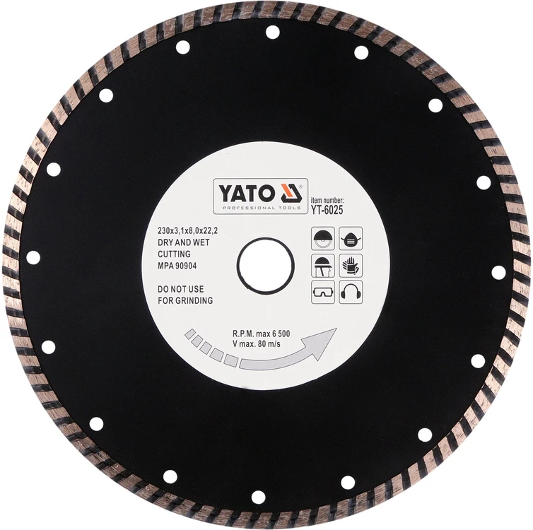 Yato Toya Sa Poland Deimantinis pjovimo diskas turbo HS 230 mm (YT-6025)