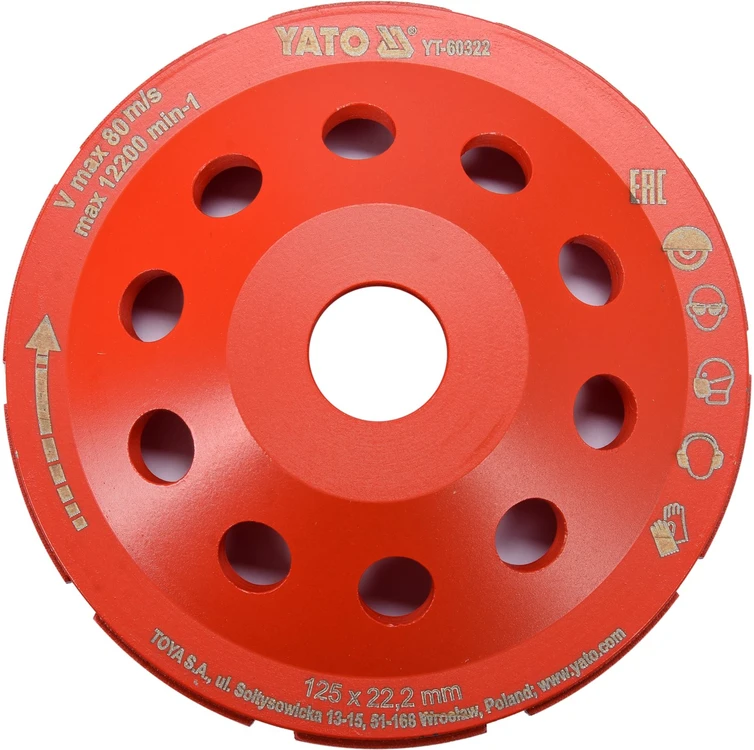 Yato Toya Sa Poland Deimantinis šlifavimo diskas | lėkštės tipo | M14x125 mm (YT-60322)