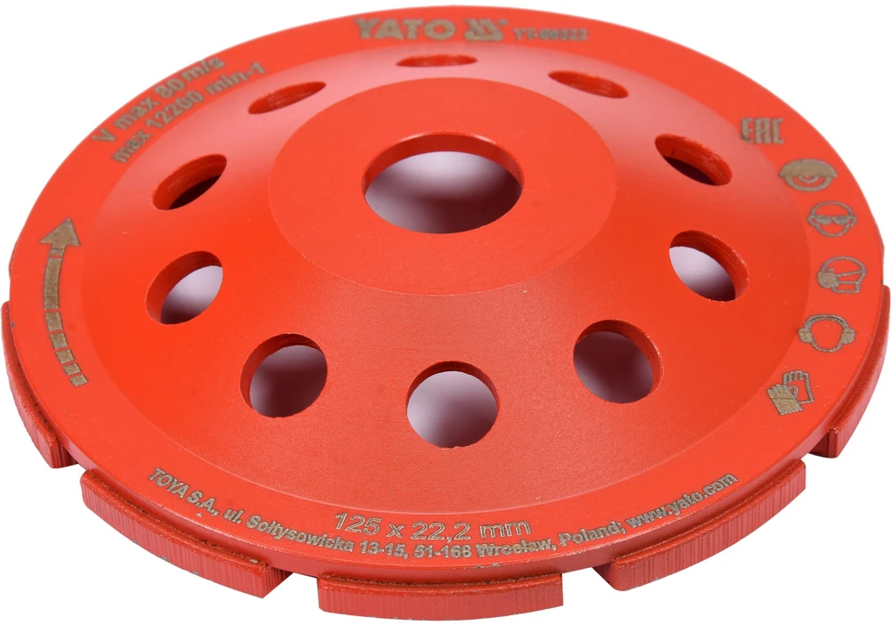 Yato Toya Sa Poland Deimantinis šlifavimo diskas | lėkštės tipo | M14x125 mm (YT-60322)
