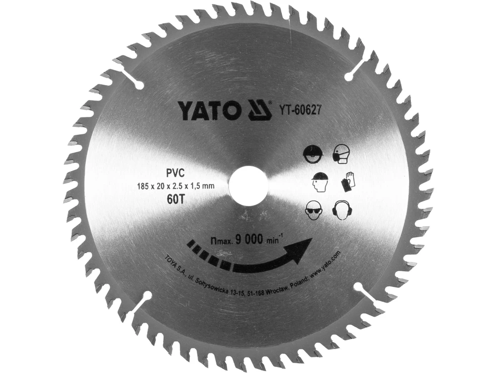 YATO TARCZA DO CIĘCIA PCV 185*60*20