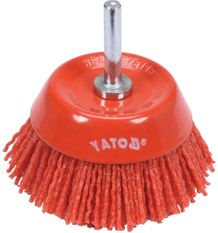 YATO DISKINIS ŠEPETĖLIS SU BOTONU 75mm NAILONAS