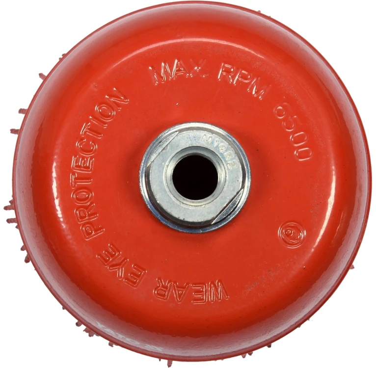 Yato DISKINIS ŠEPETĖLIS 125MM M14 NAILONAS RAUDONAS