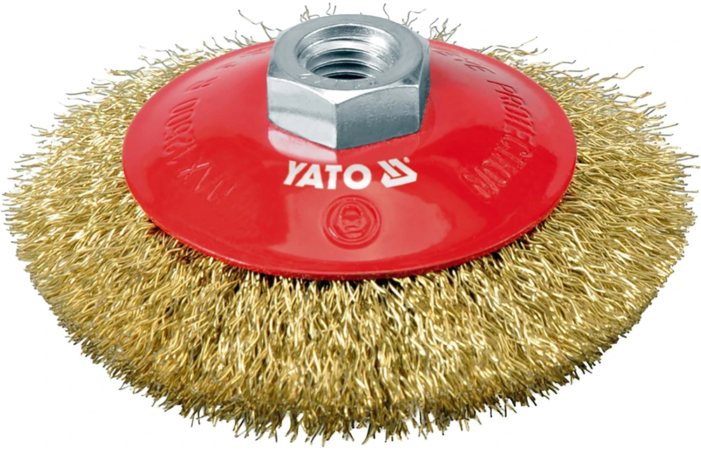 YATO šepetėlis 100 mm, M14 sriegis, gofruota viela 4761