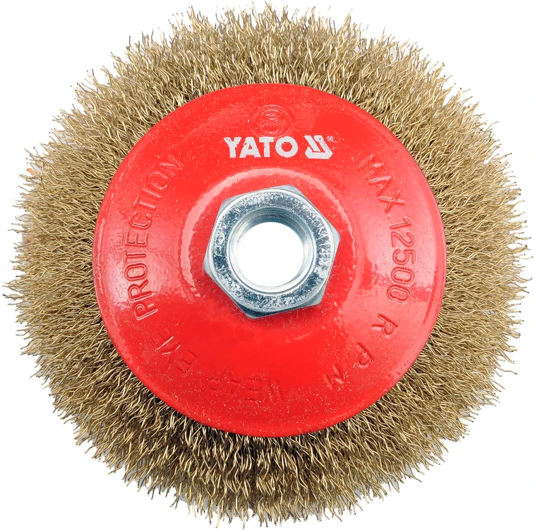 YATO šepetėlis 100 mm, M14 sriegis, gofruota viela 4761