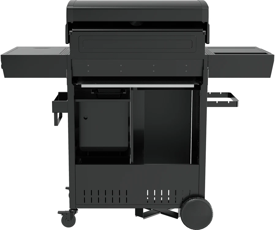 4+1-Gasgrill mit fettfreier Fritteuse Yato YG-20036 juodas