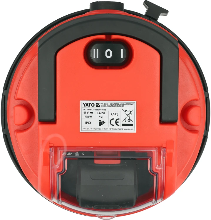 Yato DULKIŲ SIurblys 18V (15L; 9AH; BL MOTOR)