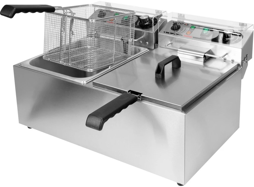 Toya Sa Poland Elektrinė gruzdintuvė dviguba | 2 × 8 l | 2 × 3,3 kW (YG-04623)