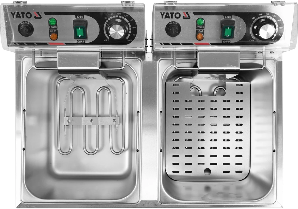 Toya Sa Poland Elektrinė gruzdintuvė dviguba | 2 × 8 l | 2 × 3,3 kW (YG-04623)
