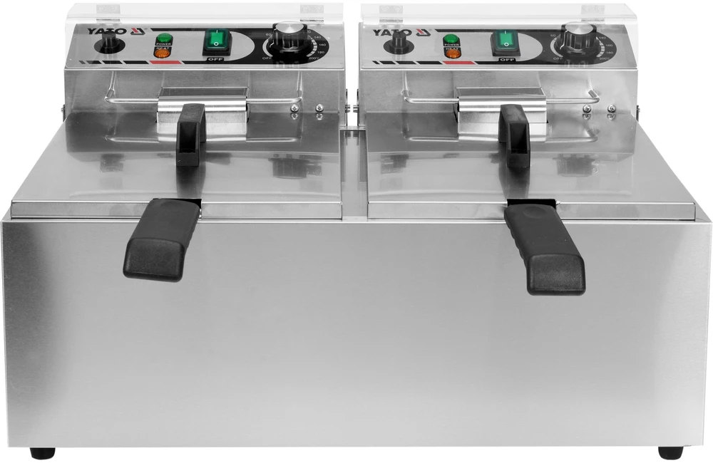 Toya Sa Poland Elektrinė gruzdintuvė dviguba | 2 × 8 l | 2 × 3,3 kW (YG-04623)