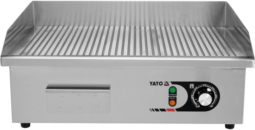 Virdulys Yato Elektrinė grilio plokštė, briaunota, 55 cm, profesionaliam naudojimui