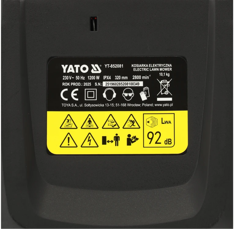 Elektro-Rasenmäher Yato YT-852081