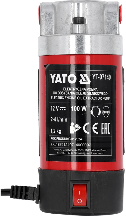 Yato ELEKTRINIS SIURBLYS VARIKLIO ALYVUI SIURTI 12V
