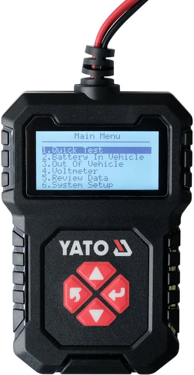 Yato Elektroninis akumuliatoriaus testeris 12V, EFB AGM gelio, auto akumuliatoriams