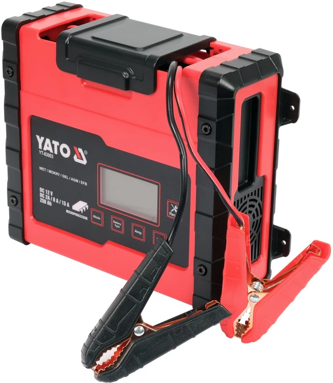 Yato Toya Sa Poland Pakrovėjas akumuliatoriams | 12 V mikroprocesorinis | 2A / 8A / 15A, LCD (YT-83003)