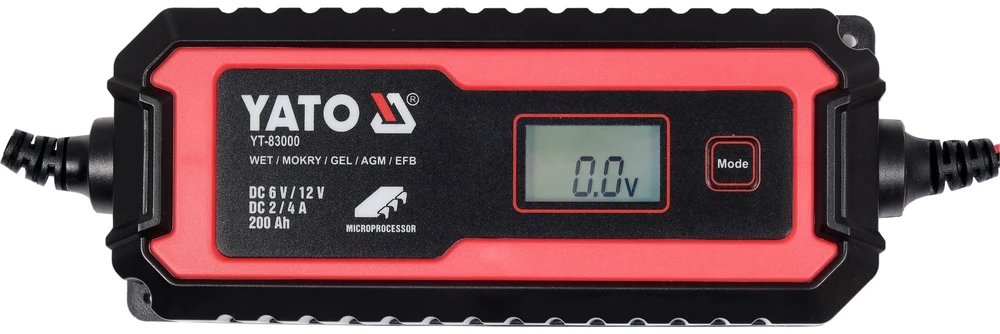 Yato Toya Sa Poland Pakrovėjas akumuliatoriams | 6 V / 12 V, mikroprocesorinis | LCD, AGM/GEL/EFB (YT-83000)