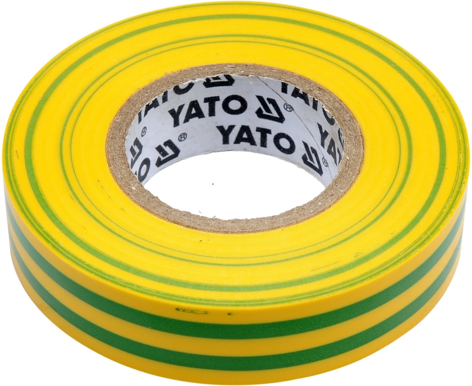 Juosta izoliacinė žalia-geltona 0.13 mm*15 mm*10 m YT-81593 YATO (12/72)