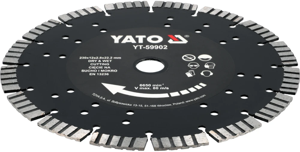 Deimantinis pjovimo diskas Yato YT-59902; 230 mm