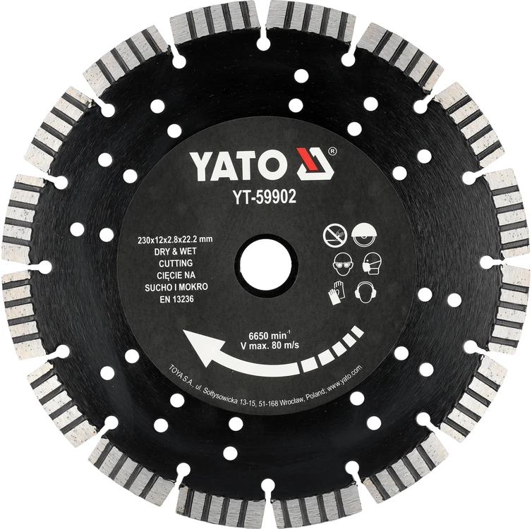 Deimantinis pjovimo diskas Yato YT-59902; 230 mm