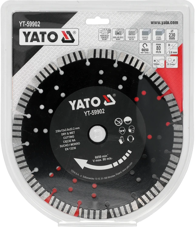 Deimantinis pjovimo diskas Yato YT-59902; 230 mm