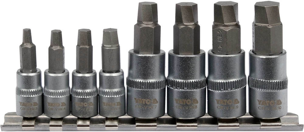 YATO KLUCZE SPIRALNE DO OBROBIONYCH ŚRUB 1/4"-3/8" kpl. 8el.