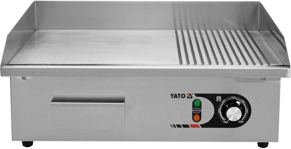 Virdulys Yato Elektrinė grilio plokštė, 3.0kW, nerūdijančio plieno korpusas, 55cm grilis