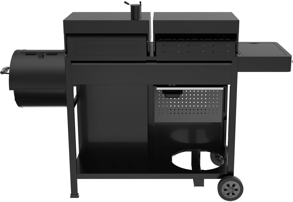 Gas- und Holzkohlegrill mit Smoker Yato YG-20038 juodas