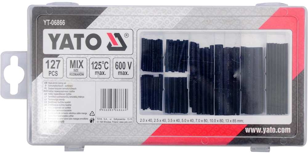 YATO KOSZULKI TERMOKURCZLIWE 127szt.