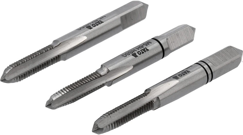 YATO Sriegiklis RĘCZNY M5 x 0,8 kpl. 3 vnt.. HSS M2 2932