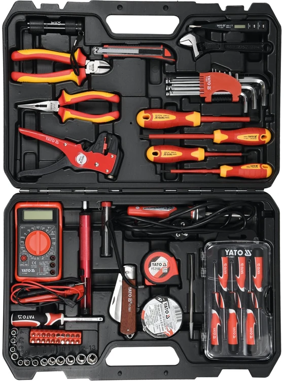 Yato įrankių rinkinys elektrikui YT-39009 68 vnt