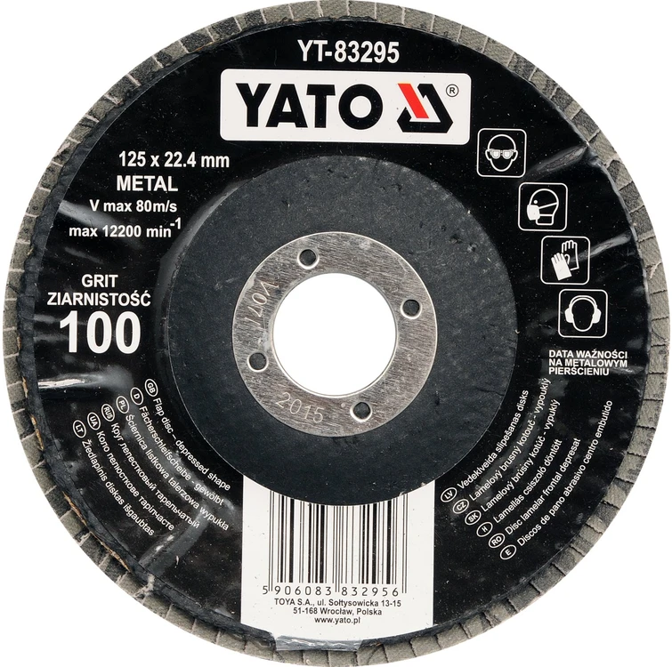 Yato IŠGALVOTAS ATVARTAS RATAS 125MM P100