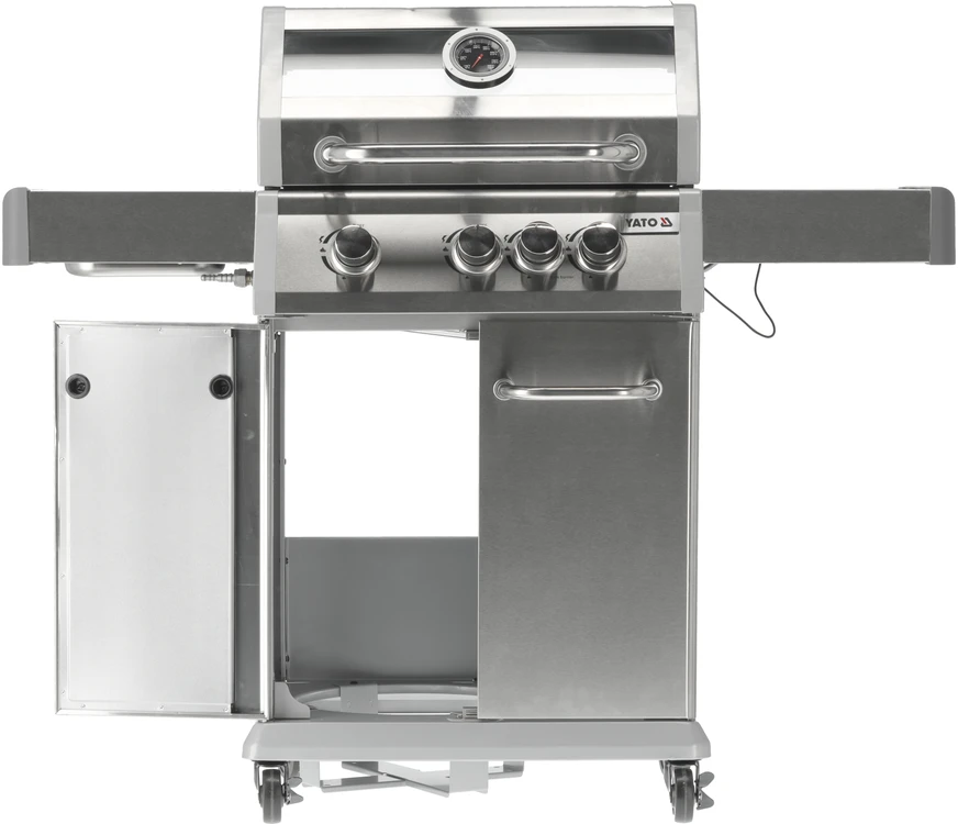 YATO DUJINĖS GRILLĖS 3+1 NERŪDIJANČIOJO PLIENO 11,5KW / STIKLAS