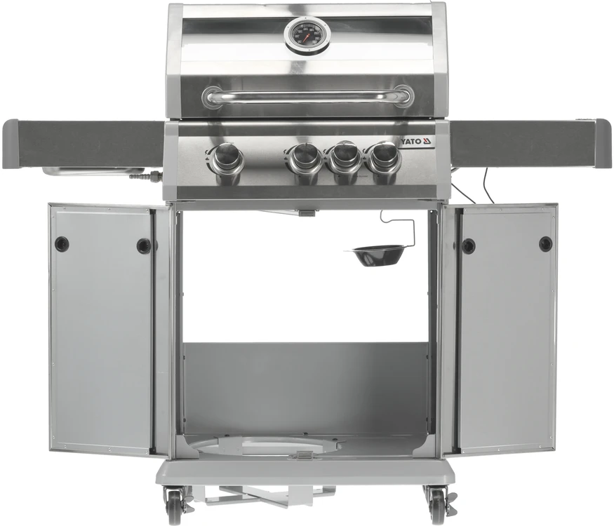 YATO DUJINĖS GRILLĖS 3+1 NERŪDIJANČIOJO PLIENO 11,5KW / STIKLAS