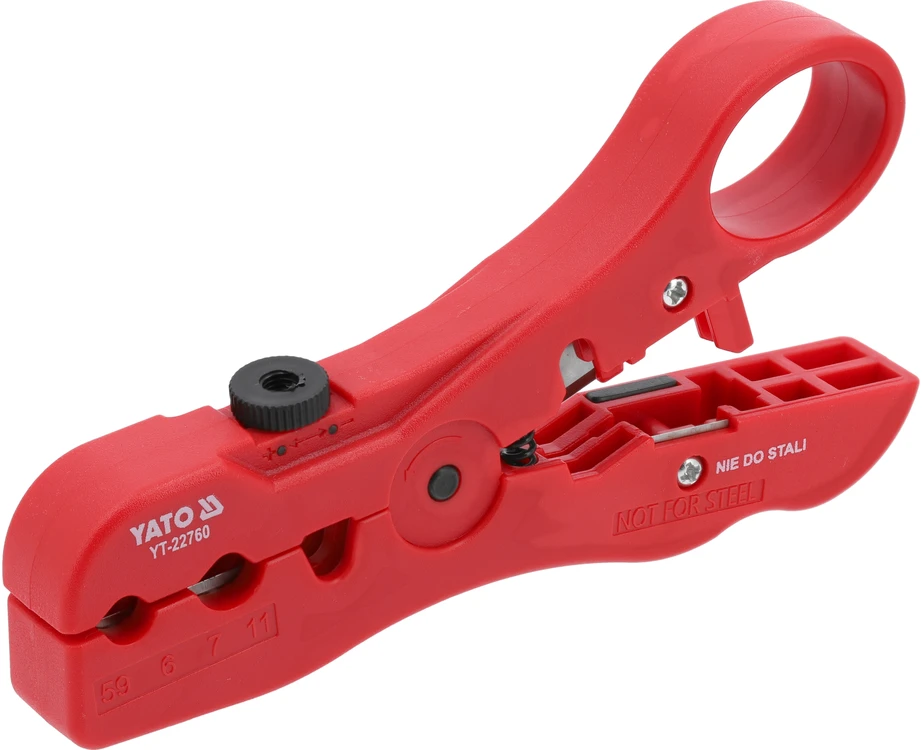 Yato Toya Sa Poland IIzoliacijos nuėmiklis | STP, UTP, RG59, RG6, RG7, RG11 (YT-22760)