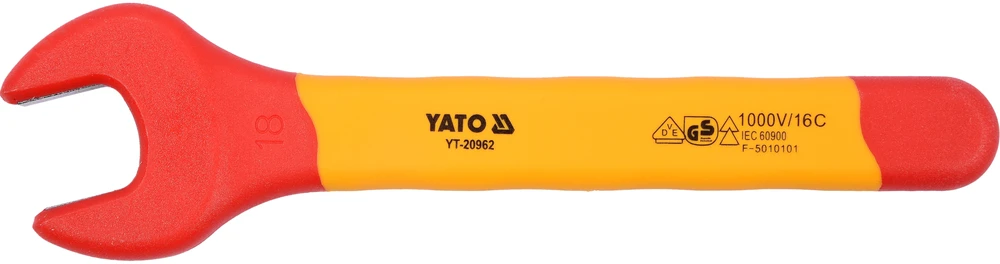 Yato Toya Sa Poland Izoliuotas veržliaraktis elektrikui atviru galu 18mm VDE (YT-20962)