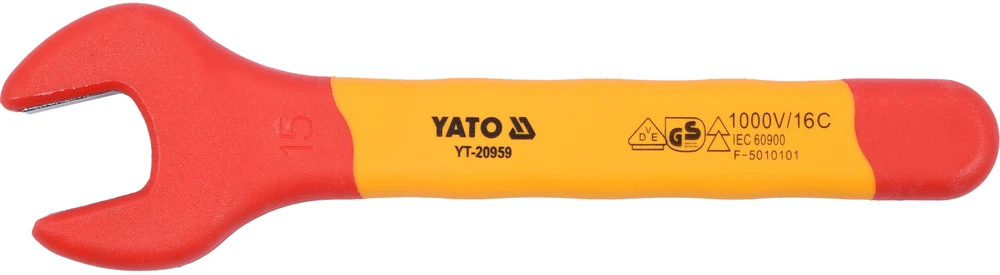 Yato Toya Sa Poland Izoliuotas veržliaraktis elektrikui atviru galu 15mm VDE (YT-20959)