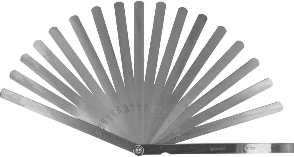 YATO SZCZELINOMIERZ 200mm 17 LISTKÓW 0.02-1.0mm 7221
