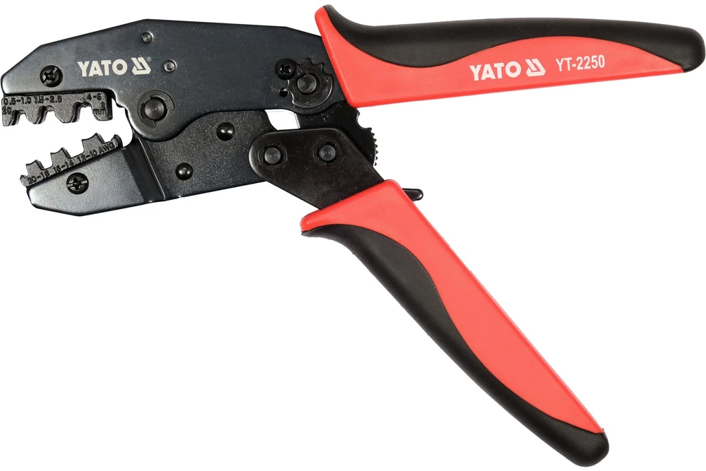 Antgalių presavimo replės Yato YT-2250; 0,5-6,0 mm²; 220 mm