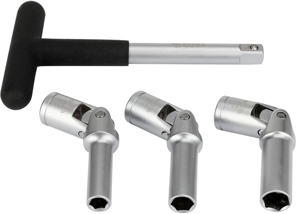 Toya Sa Poland Kaitinimo žvakių galvučių rinkinys – su kardano jungtimis – 3/8", 8–10 mm, 4 vnt (YT-05347)